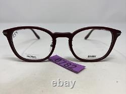 BMW BW5021 070 52-22-145 Burgundy/Silver Full Rim Eyeglasses Frame 0782