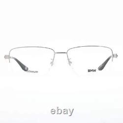 BMW BW5045-H 016 Silver Titanium Semi Rim Optical Eyeglasses Frame 57-17-145
