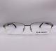 Bmw Motorsport Bs5015 017 Matte Silver Metal Semi Rim Eyeglasses Frame 56-17-145