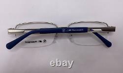 BMW Motorsport BS5015 017 Matte Silver Metal Semi Rim Eyeglasses Frame 56-17-145