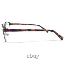 BOZ Eyeglasses Frames GIZELLE 7005 Purple Silver Cat Eye Full Rim 49-18-140