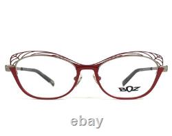 BOZ Eyeglasses Frames GLORY 3010 Red Silver Cat Eye Full Rim 51-16-140