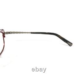 BOZ Eyeglasses Frames GLORY 3010 Red Silver Cat Eye Full Rim 51-16-140
