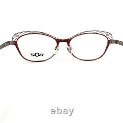 BOZ Eyeglasses Frames GLORY 3010 Red Silver Cat Eye Full Rim 51-16-140