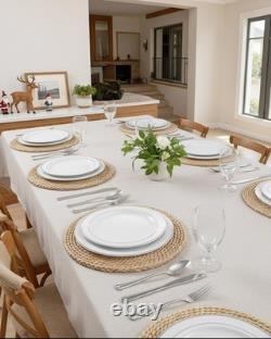 BUCLA 100 Pieces 10.25 Inch Silver Rim Disposable Dinner Plates