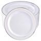 Bucla 100pieces Silver Plastic Plates-10.25inch Silver Rim Disposable Dinner For