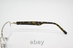 BULGARI 1027 Silver Brown Half-Rim Eyeglasses New