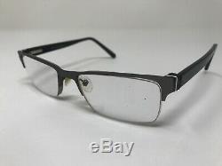 BUM EQUIPMENT CLEAR Eyeglasses Frame 52-16-140 Half Rim Gunmetal Silver IB22