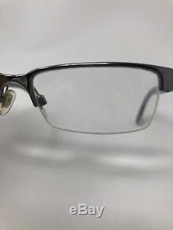BURBERRY B1156 1003 Eyeglasses Frame Italy Half Rim 52-17-140 Silver/Clear NV30