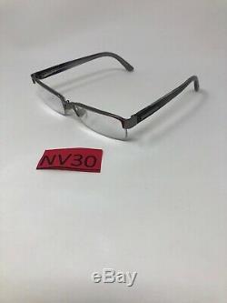 BURBERRY B1156 1003 Eyeglasses Frame Italy Half Rim 52-17-140 Silver/Clear NV30