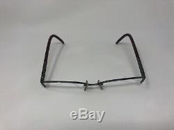 BURBERRY B1157 1003 Eyeglasses Frame Italy Half Rim 52-17-135 Silver/Red WZ85
