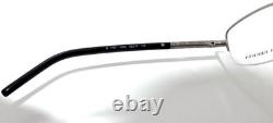 BURBERRY B1157 1005 SILVER BLACK HALF RIM EYEGLASSES 52-17-135 MM ITALY WithCASE