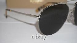 BURBERRY New Sunglasses Aviator Half Rim Silver Grey BE3113 130487 59 15 140