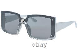 Balenciaga Extreme BB0081S 002 Sunglasses Women's Ruthenium/Silver Mirror Lenses