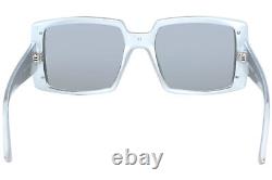 Balenciaga Extreme BB0081S 002 Sunglasses Women's Ruthenium/Silver Mirror Lenses
