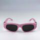 Balenciaga Men Sunglasses Light Pink Silver Grey Cat Eye Bb0095s 013 New