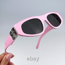 Balenciaga Men Sunglasses Light Pink Silver Grey Cat Eye BB0095S 013 NEW