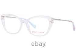 Betsey Johnson Hunny CLR Eyeglasses Frame Women's Clear/Silver Full Rim 54mm