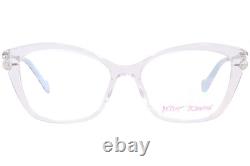 Betsey Johnson Hunny CLR Eyeglasses Frame Women's Clear/Silver Full Rim 54mm