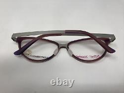 Betsy Johnson Eyeglasses Frames SASSY Purple Silver 53-16-140 Full Rim VI59