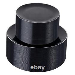Black Plastic Plates Heavy Duty Black Disposable with 100PCS Black/Silver Black Plastic Plates Heavy Duty Black Disposable with 100PCS Black/Silver