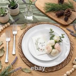 Blue Plastic Plates with Sier Rim & Disposable Sierware with Blue