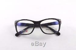 Brand New TAG Heuer Full Rim Men's Rx-able Eyeglasses 0534 003 Black with Stripes
