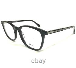 Brioni Eyeglasses Frames BR0033O 001 Black Silver Square Full Rim 52-20-145