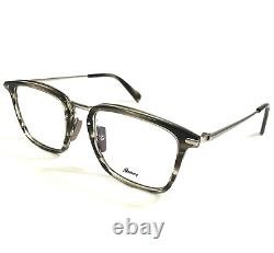 Brioni Eyeglasses Frames BR0037O 003 Black Clear Horn Silver Horn Rim 51-19-145
