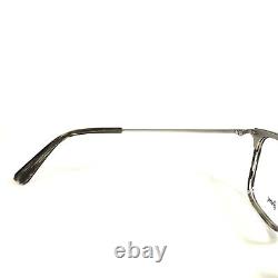 Brioni Eyeglasses Frames BR0037O 003 Black Clear Horn Silver Horn Rim 51-19-145