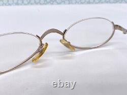 Bugatti Eyeglasses Frames Reading woman men Silver Vintage Oval half Rim