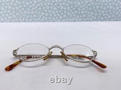 Bugatti Eyeglasses Frames Reading woman men Silver Vintage Oval half Rim