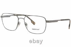 Burberry B-1340 1144 Eyeglasses Frame Men's Crescent Ruthenium Full Rim 56mm