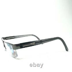 Burberry B1156 1003 Sunglasses Glasses Frames Gray Gunmetal Silver Half Rim 140