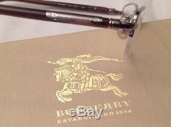 Burberry B1197 1110 52-17-135 Polished Brown & Silver Half Rim Glasses