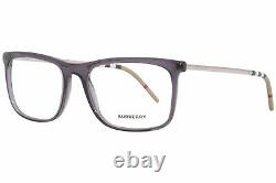 Burberry B2274 3544 Eyeglasses Frame Transparent Grey Full Rim Rectangular 55mm
