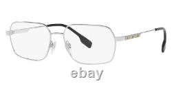 Burberry BE1356 Eyeglasses Men Silver Geometric 55mm New 100% Authentic