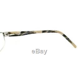 Burberry Eyeglasses B 1017 1027 Silver Horn Half Rim Frame Italy 5319 140