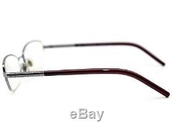 Burberry Eyeglasses B 1157 1003 Silver Burgundy Half Rim Frame Italy 5217 135