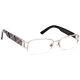 Burberry Eyeglasses B 1186 1005 Silver/plaid Half Rim Frame Italy 5117 135