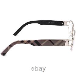 Burberry Eyeglasses B 1186 1005 Silver/Plaid Half Rim Frame Italy 5117 135