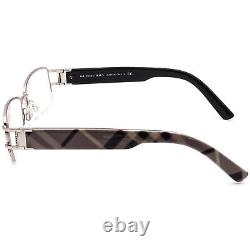 Burberry Eyeglasses B 1186 1005 Silver/Plaid Half Rim Frame Italy 5117 135