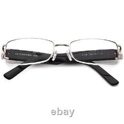 Burberry Eyeglasses B 1186 1005 Silver/Plaid Half Rim Frame Italy 5117 135