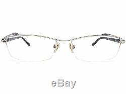 Burberry Eyeglasses B 1197 1005 Silver Black Half Rim Frame Italy 5417 135
