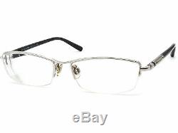 Burberry Eyeglasses B 1197 1005 Silver Black Half Rim Frame Italy 5417 135