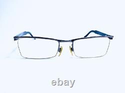 Burberry Eyeglasses Half Rim Rectangular Tortoise Silver Metal B1003 52 18 140