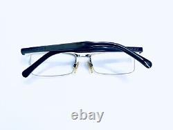 Burberry Eyeglasses Half Rim Rectangular Tortoise Silver Metal B1003 52 18 140