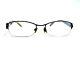 Burberry Silver Half Rim Rectangular Eyeglasses Check Temples Italy 53 18 135