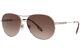 Burberry Tara B-3122 1005/13 Sunglasses Women's Silver/beige/brown Gradient 59mm