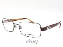 Bvlgari 1001 103 Eyeglasses Glasses Gunmetal / Dark Silver & Burgundy 54mm
